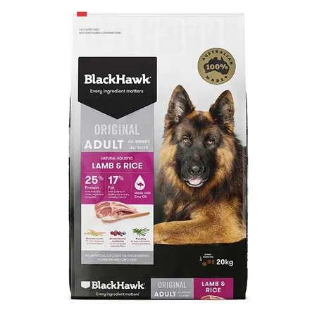 Black Hawk Lamb & Rice Adult Dog Food 20kg x 2