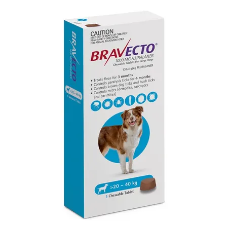 Bravecto Chew for Large Dogs 3 month pack - 20 to 40kg