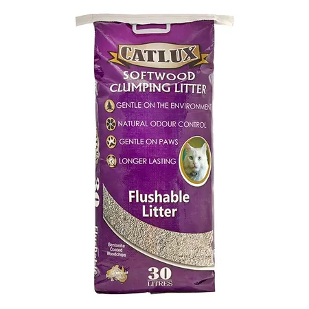 Catlux Softwood Clumping Cat Litter 30L