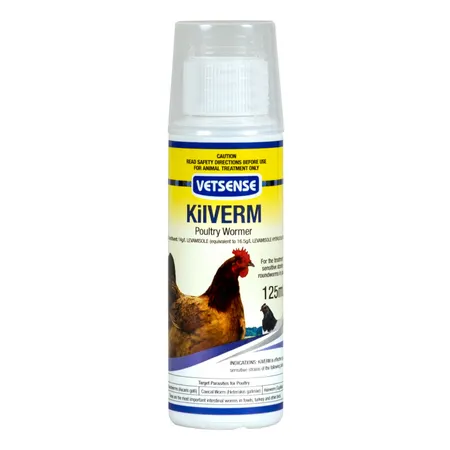 Vetsense Kilverm Wormer Poultry Health Treatment 125ml