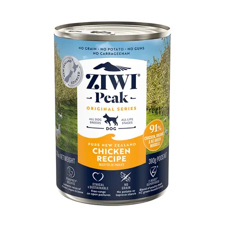 Ziwi Peak Air Dried Chicken Adult Dog Can 390gx12