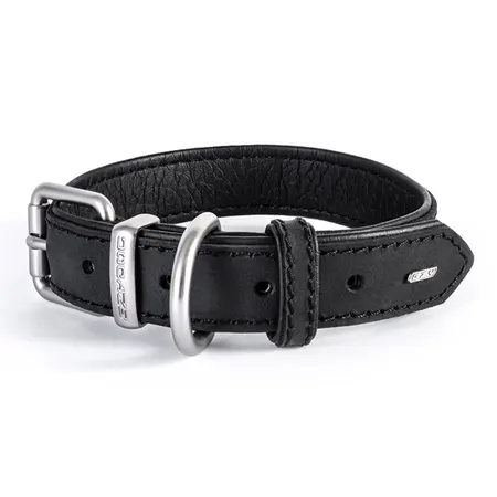 EzyDog Oxford Leather Dog Collar Black XLarge