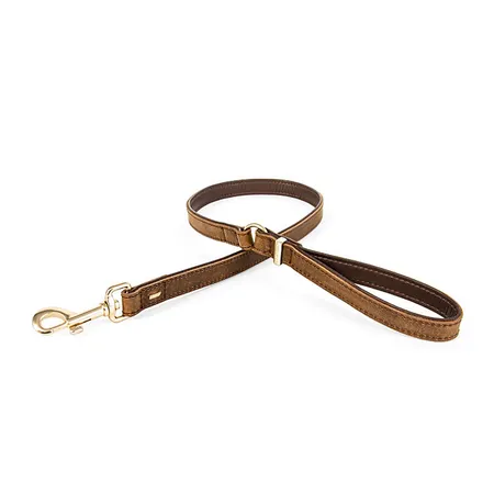 Ezydog Oxford Leather Dog Lead Brown 106cm