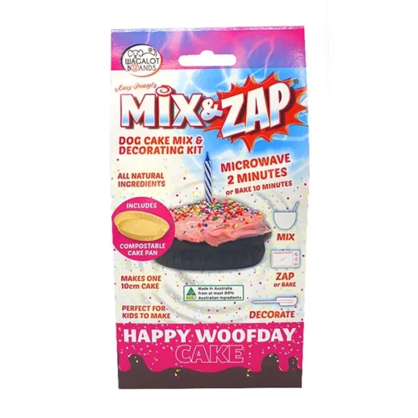 Mix & Zap Birthday Cake Kit Dog Treat Pink Each $12.79/kit