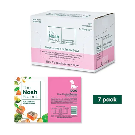 The Nosh Project Salmon Bowl Adult Dog Meal 500gx7