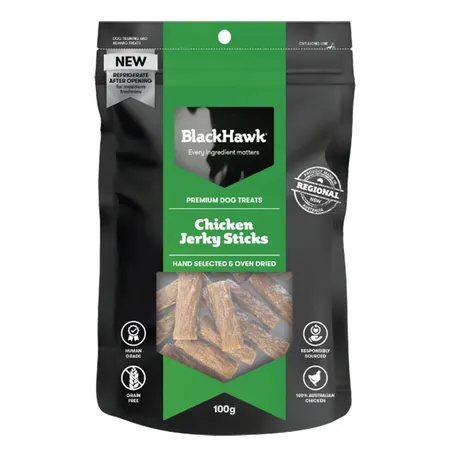 Black Hawk Dog Treats - Chicken Jerky Sticks 100g 100g