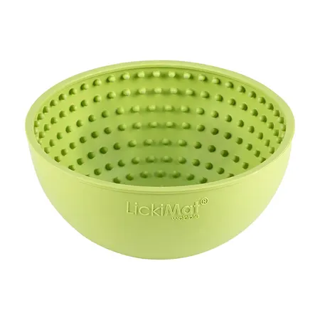 LickiMat Wobble Slow Feeder Dog Bowl Green