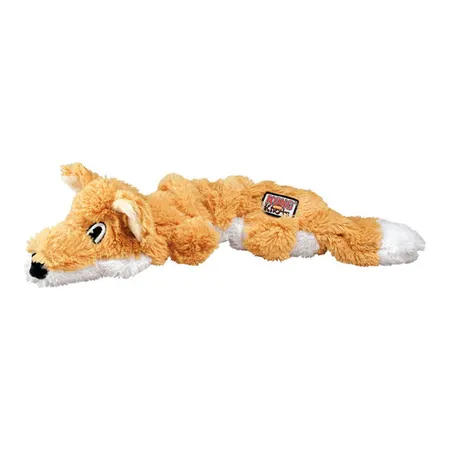 KONG Scrunch Knots Fox Dog Toy Orange Medium-Large