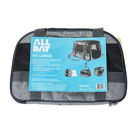 All Day Pet Carrier Blue Grey 420x260x280mm