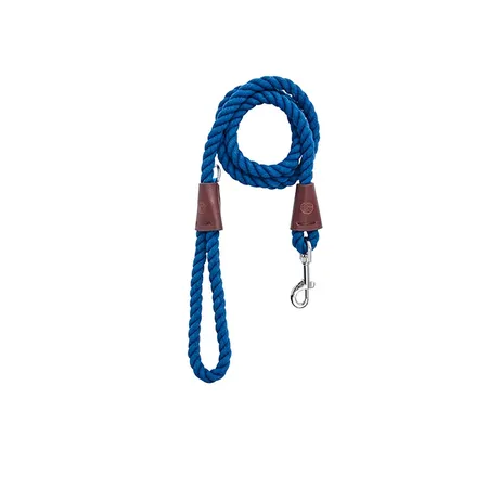 All Day Leather Rope Dog Lead Navy 153cm