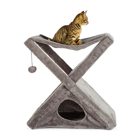 All Day X-Shaped Foldable Cat Scratch Grey 59x34.5x60cm