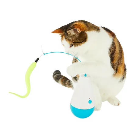 All Day Electronic Wobble Cat Toy White