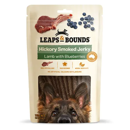 Leaps & Bounds Lamb With Blueberry Dog Jerky 180g