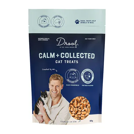 Drool By Dr Chris Brown Calm + Collected Cat Treat 60g