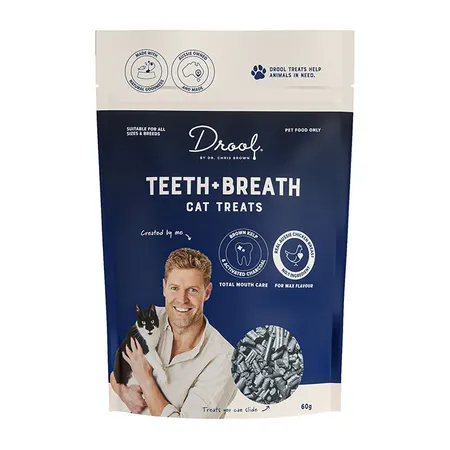 Drool By Dr Chris Brown Teeth + Breath Cat Treat 60g