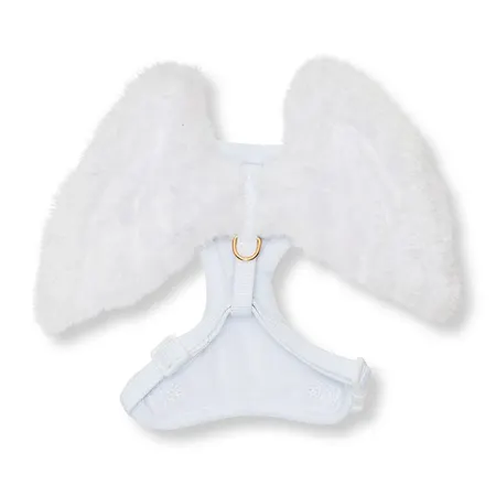 All Day Halloween Angel Wings Cat Harness White S