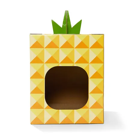 All Day Pineapple Hideaway Cardboard Cat Scratcher 35x42cm