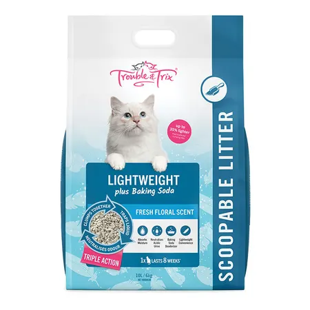 Trouble & Trix Lightweight Plus Baking Soda Cat Litter 15L