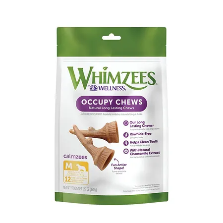 Whimzees Calmzees Antlers Dog Treat Value Bag Medium