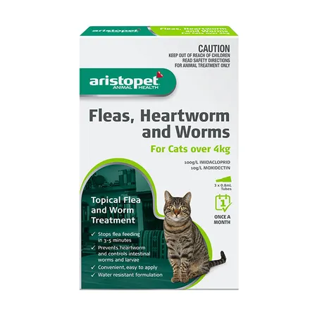 Aristopet Over 4kg Cat Flea&Worm Spot-on 3PK