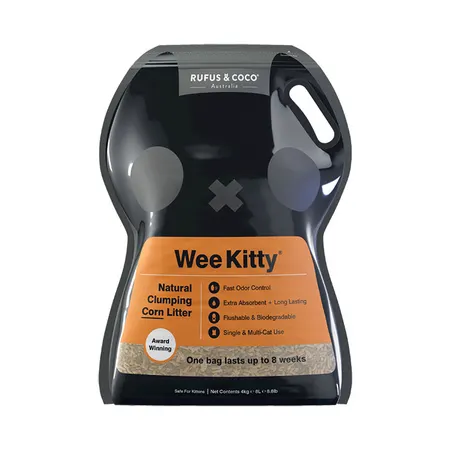 Rufus & Coco Wee Kitty Clumping Corn Cat Litter 8L