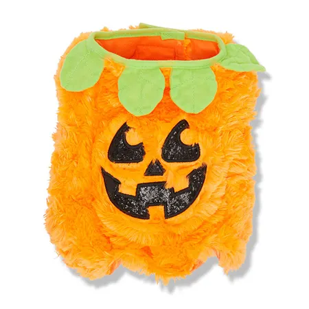 All Day Halloween Fuzzy Pumpkin Dog and Cat Costume XS-S