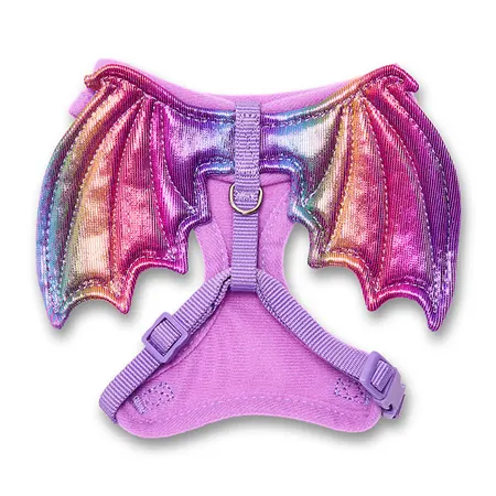 All Day Halloween Dragon Wings Cat Harness Purple Ombre S