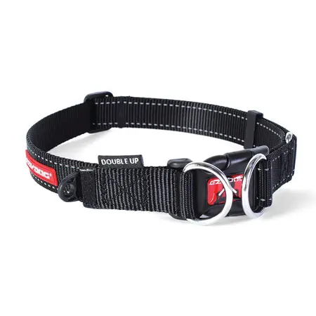 Ezydog Double Up Dog Collar Black XLarge