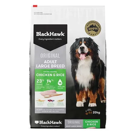 Black Hawk Large Breed Adult Formula Chicken & Rice 20kg