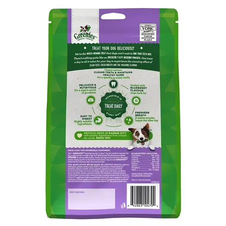 GREENIES Canine Dental Dog Treats Blueberry Teenie 340g 340g