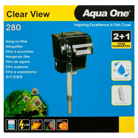 Aqua One Clear View 280 Hang On Filter 3.2W