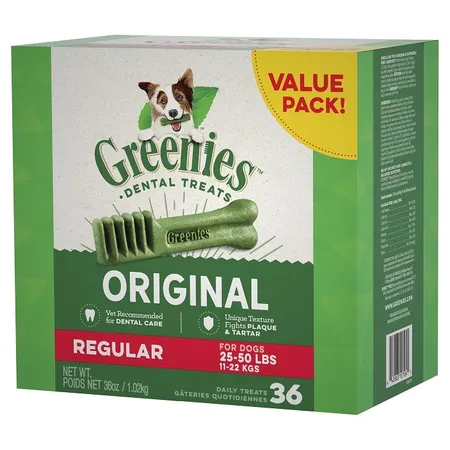 Greenies Original Dog Treat Regular 1kg x 2