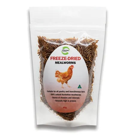 Pisces Freeze-Dried Mealworm Poultry Treat 40g