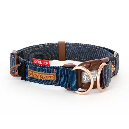 Ezydog Double Up Dog Collar Denim Medium