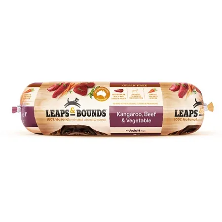 Leaps & Bounds Roo, Beef & Vegetable Adult Dog Roll 2kg