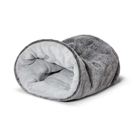 Snooza Faux Fur Cat Snug Bed Chinchilla