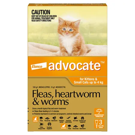 Advocate Orange For Small Cat 3PK