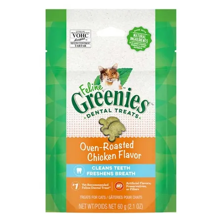 GREENIES Feline Dental Cat Treats Oven Roasted Chicken 60g