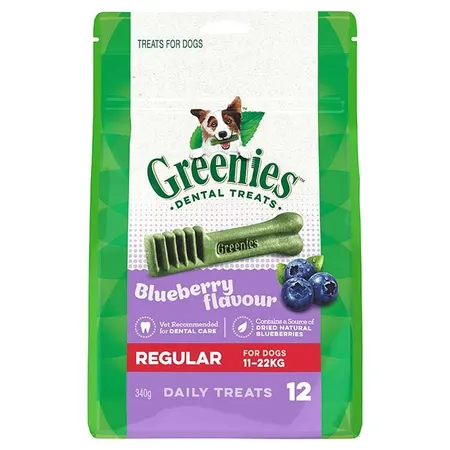 GREENIES Canine Dental Dog Treats Blueberry Regular 340g