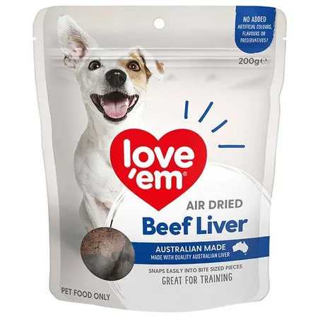 Love Em Air Dried Beef Liver Dog Treat 200g 200g