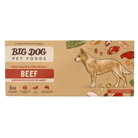 Big Dog Barf Beef Dog Patties 3kg