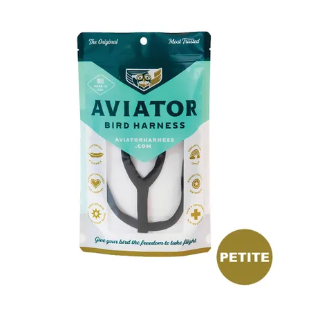 Aviator Bird Harness & Lead Set Black Petite