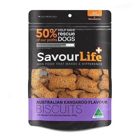 SavourLife Kangaroo Biscuits Dog Treat 500g  $2.70/100g