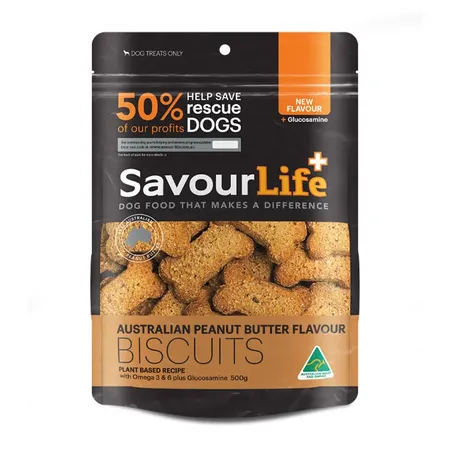 Savourlife Peanut Butter Biscuits Dog Treat 500g