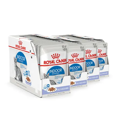 Royal Canin Indoor Jelly Adult Cat Food Pouch 85g x 48