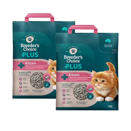 Breeders Choice Cat Litter Plus Kitten 10L x 2