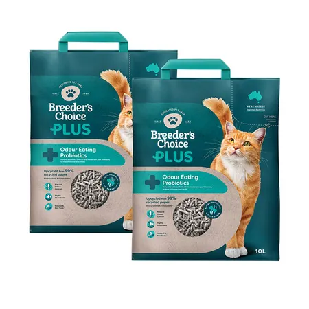 Breeder's Choice Plus Probiotic Cat Litter 10L x 2