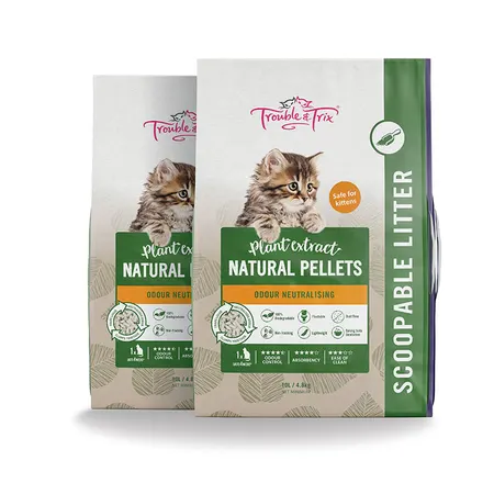 Trouble & Trix Natural Cat Litter 10L x 2