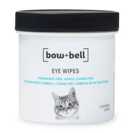 Bow + Bell Round Eye Cat Wipes 100PK