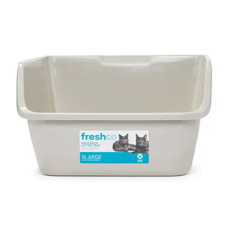 Freshco High Back Cat Litter Pan Grey